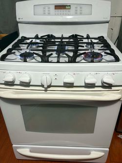 GE Profile Double Oven Gas Range White