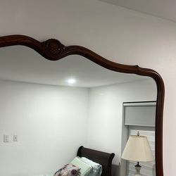 Vintage Wood Mirror 