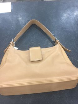 COACH tan leather bag