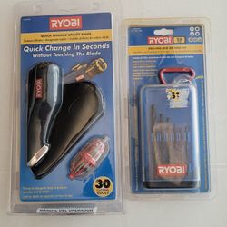 Ryobi Drill Bit Tool Set With Utility Knife