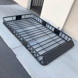 New) $145 Universal Roof Rack Cargo Basket 64x39x6” Max 150Lbs