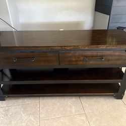 Metal and wood Tv Stand