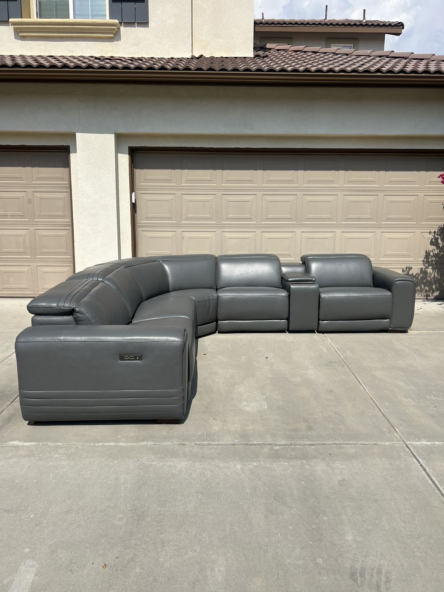 Costco Karson Leather Power Reclining Sectional Couch