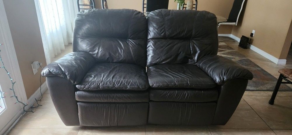 Brown Leather Loveseat Recliners 