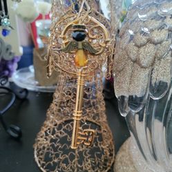 Key And  Angel Necklace 