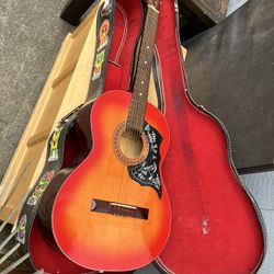 1960s Cherry Sunburst Hummingbird acoustic guitar