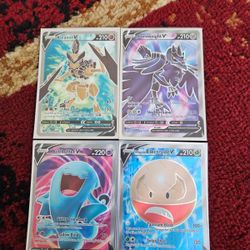4 Sword And Shield Era V Full Arts Real Pokemon Cards