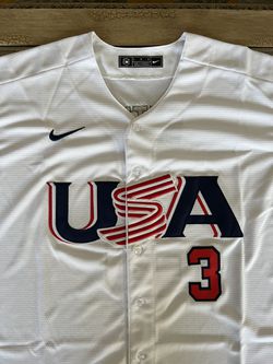 Mookie Betts USA Jersey Mens Large White 2023 World Baseball