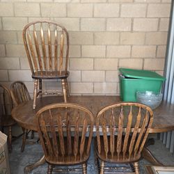 Vintage Dining Table & Chairs