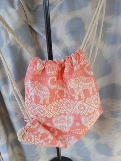 Elephant Drawstring Backpack