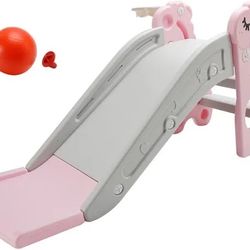 2in1 Kid Slide with Basketball Ring