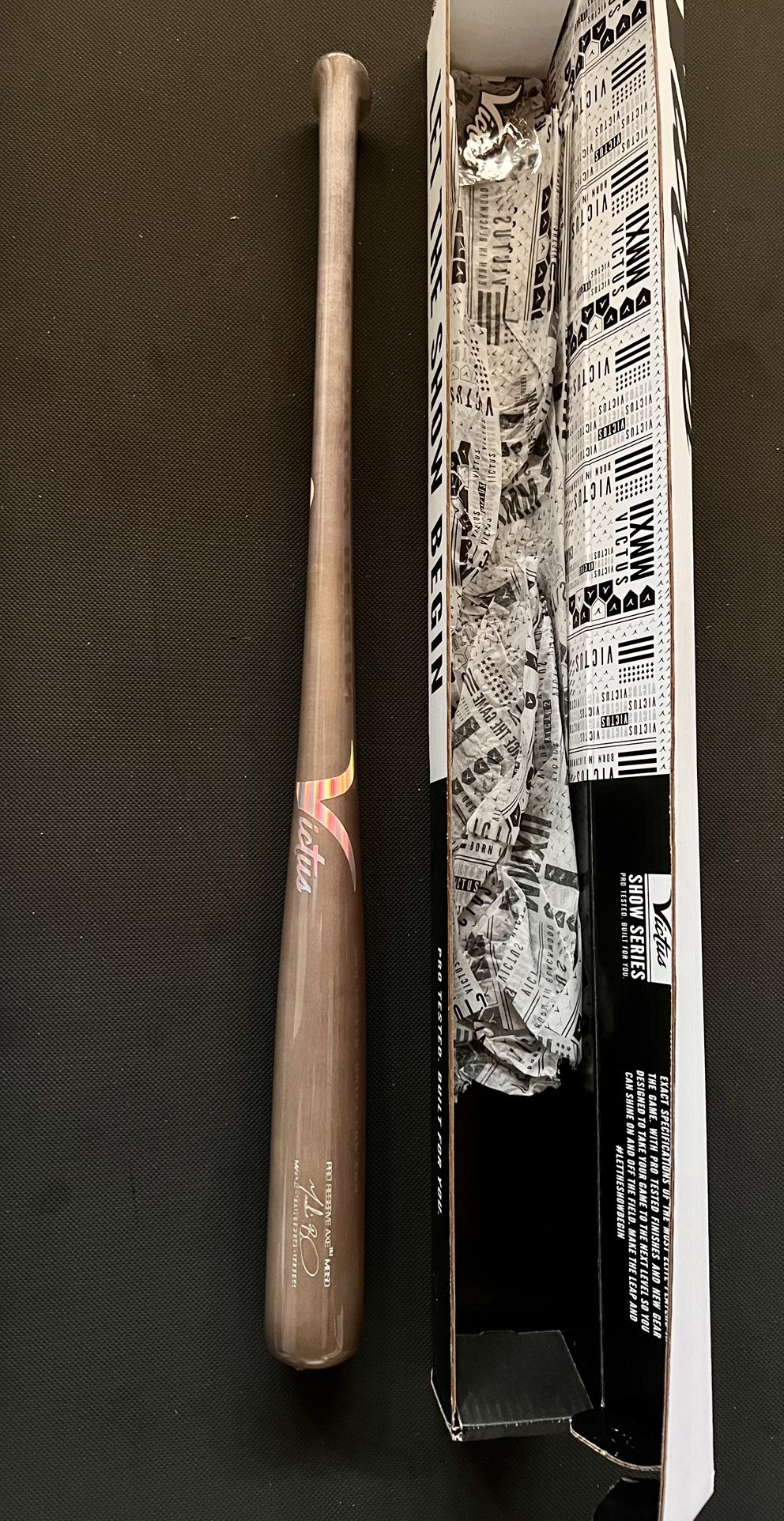 Victus Pro Reserve Axe MB50 Maple Bat - Mookie Betts Series Bat with his Engraved Signature 