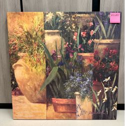 Floral Garden Canvas Wall Art 34.5x34.5