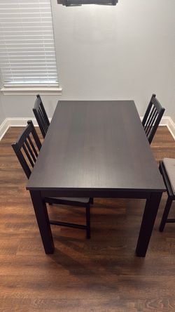Wooden Table with 4 Chairs