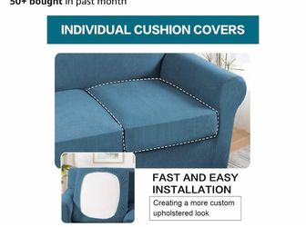 Individual Sofa Cushion Covers – Teal Blue
