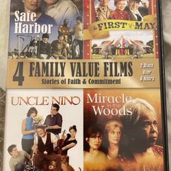 4-FAMILY VALUE FILMS (DVD) STORIES OF FAITH & COMMITMENT 