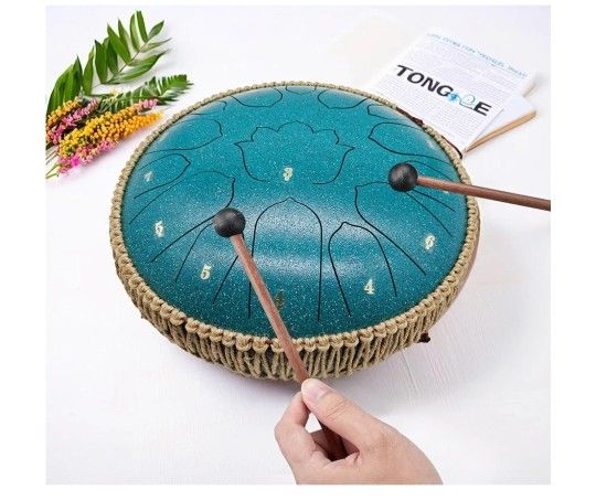 15-Note Steel Tongue Drum – C Major Handpan & Steel Drum