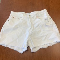 Womens White Denizen By Levi’s Size 8/29 Denim Shorts 