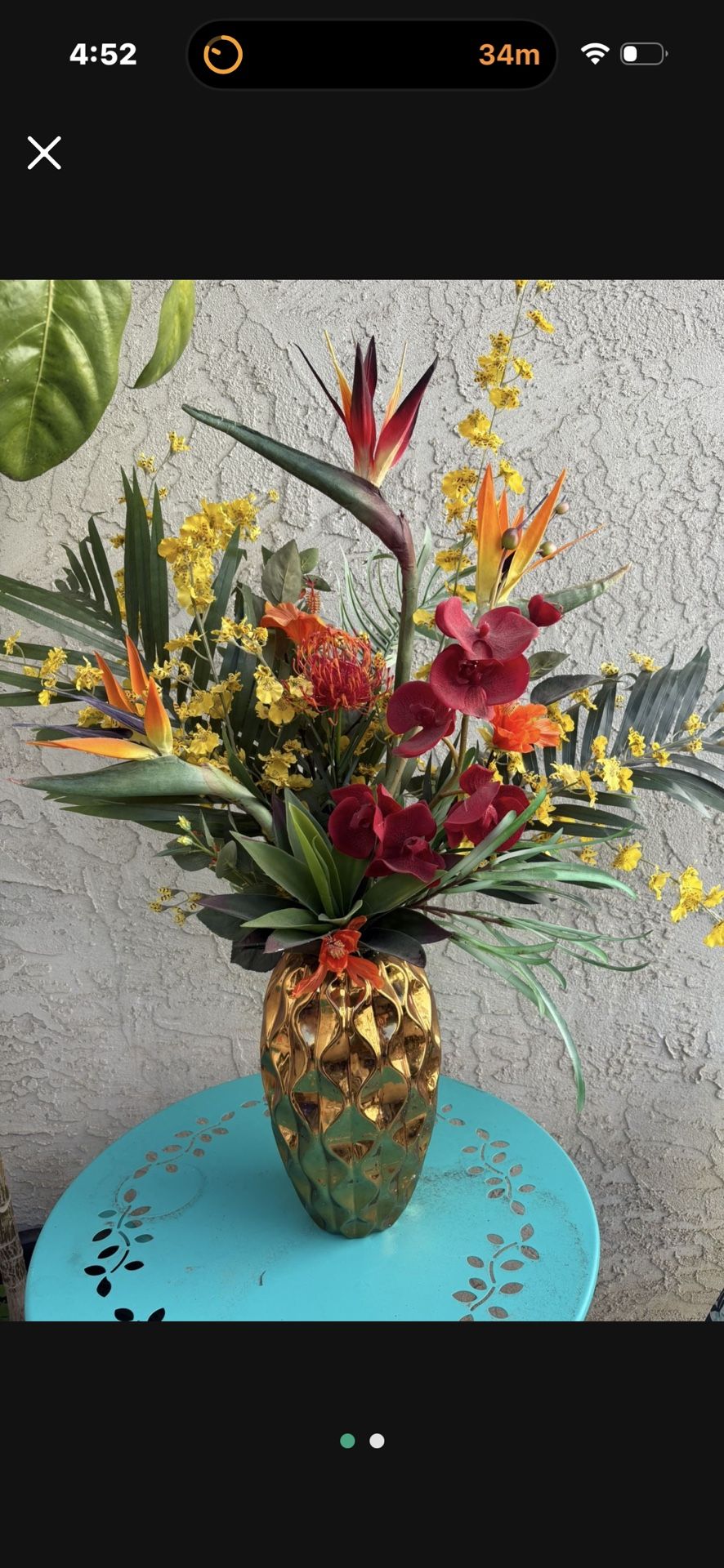Beautiful Tropical Floral Arrangement 3 Feet Tall