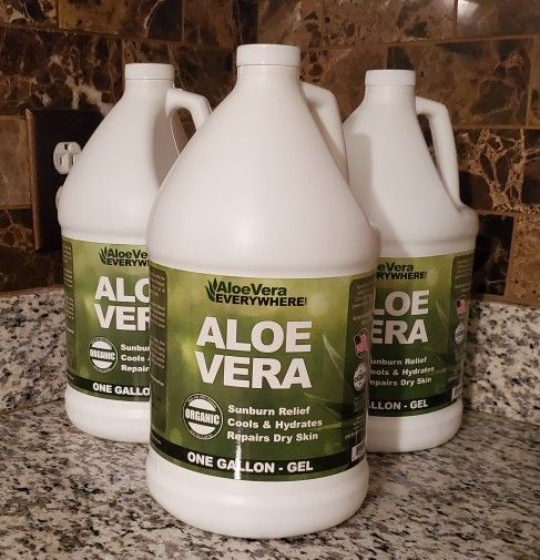 Aloe Vera Everywhere Pure Organic Aloe Vera Gel, 2 - 1 Gallon Bottles Available NEW & SEALED!!! $45/OBO