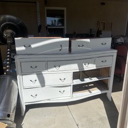 Solid Wood White Project Dresser 