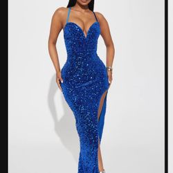 Allison Velvet Sequin Gown 