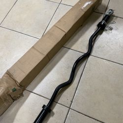 Body Solid EZ Curved 47 Inch Olympic Body-Solid (OB47B) Olympic EZ - 47-inch Knurled Grip Curling Bar, Black Finish for Upper Arm Mass, Strength and D