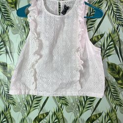 Girls Size Large Forever 21 Ruffled Sleeveless Blouse $8