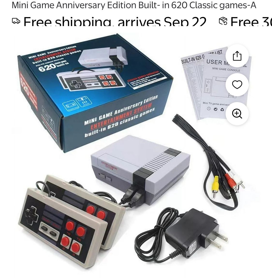 No, Mini Retro Game Anniversary Edition(620 Built-In Games)