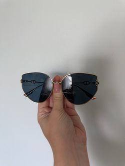 Dior Cat-Eye Sunglasses Gold Frame