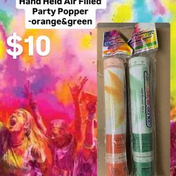 2 Pk Air Filled Party Popper New 