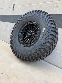 New: METAL FX 15x7 Beadlock wheels & 35x10-15 Obor Rocscraper Tires for  4 5 6  LUG SXS UTV side By Sides (We Finance)