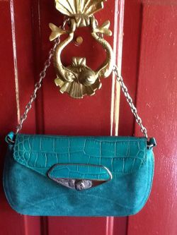 Furla Blue Suede Bag