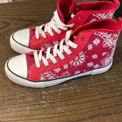 Red Bandana Print Shoes