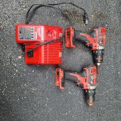 Milwaukee 2 Srewdriver And Charger