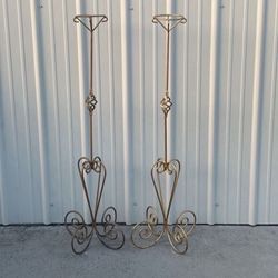 Beautiful Set Of 2 Pillar Stands