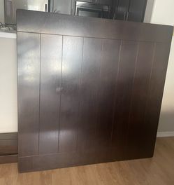 Dark wood dining table