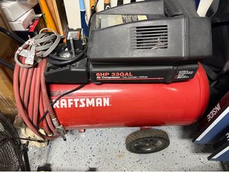 Craftsman 6 HP 33 Gallon Twin Cylinder Oil Free Air Compressor