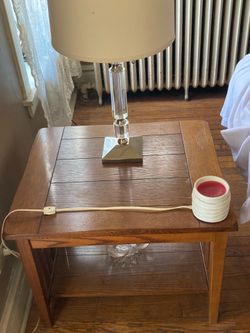 2 solid wood living room side tables