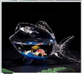 Blenko Style Fish Bowl Vase Terrarium Aquarium Mid century Hand Blown Glass Art...Perfect Condition!...asking $75.00