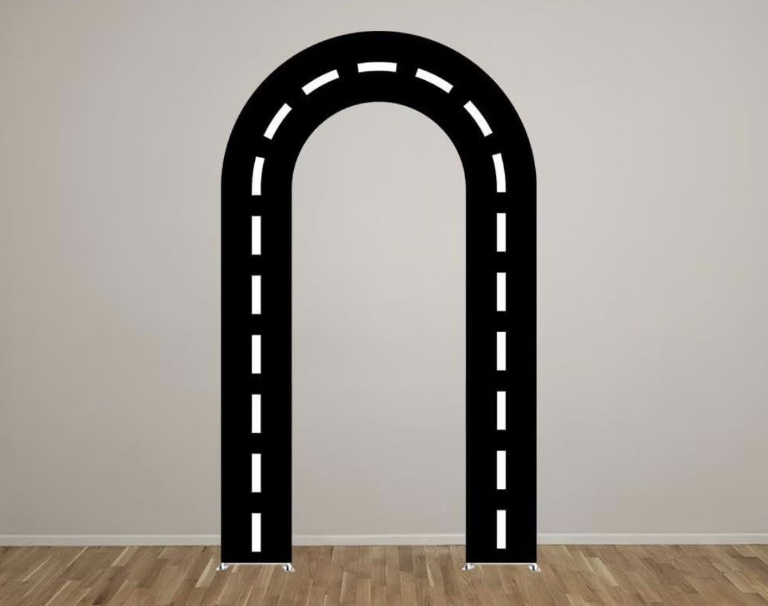 Black Racing Track U-Shaped Arch Cover
