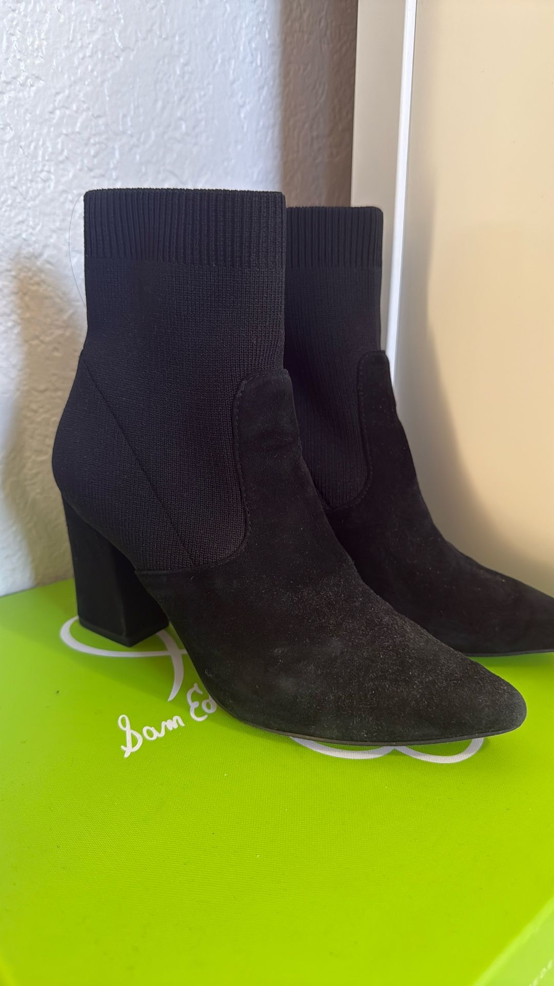 Suede Black Boots