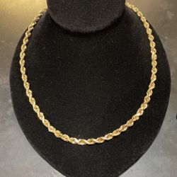 Rope Necklace 10k 43.9g 20”