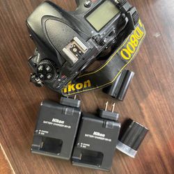Nikon D800 W/ 2 Chargers + 2 Batteries