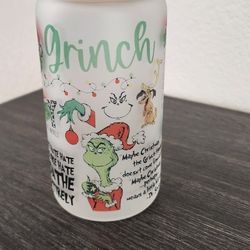 Grinch Glass Cup