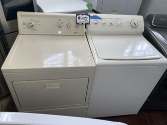 Top load washer and electric dryer working perfectly with 4 months warranty