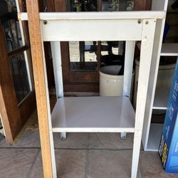 Vintage Porcelain Enamel Metal Table 