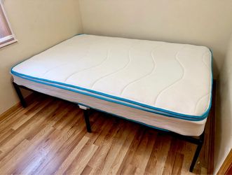 Full Bed Set (Mattress + Platform Frame + Topper)