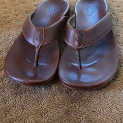 Olukai Auinala Men’s Leather Sandals -Size 10
