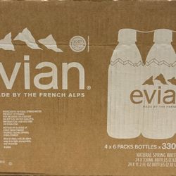 Evian Natural Spring Water, 330 ML (11.15 fl oz) bottles, 24 pack